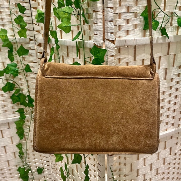 vintage handbags 1970s Genuine Suede And Cowhide. Bohemian/ Hippy - Picture 4 of 10